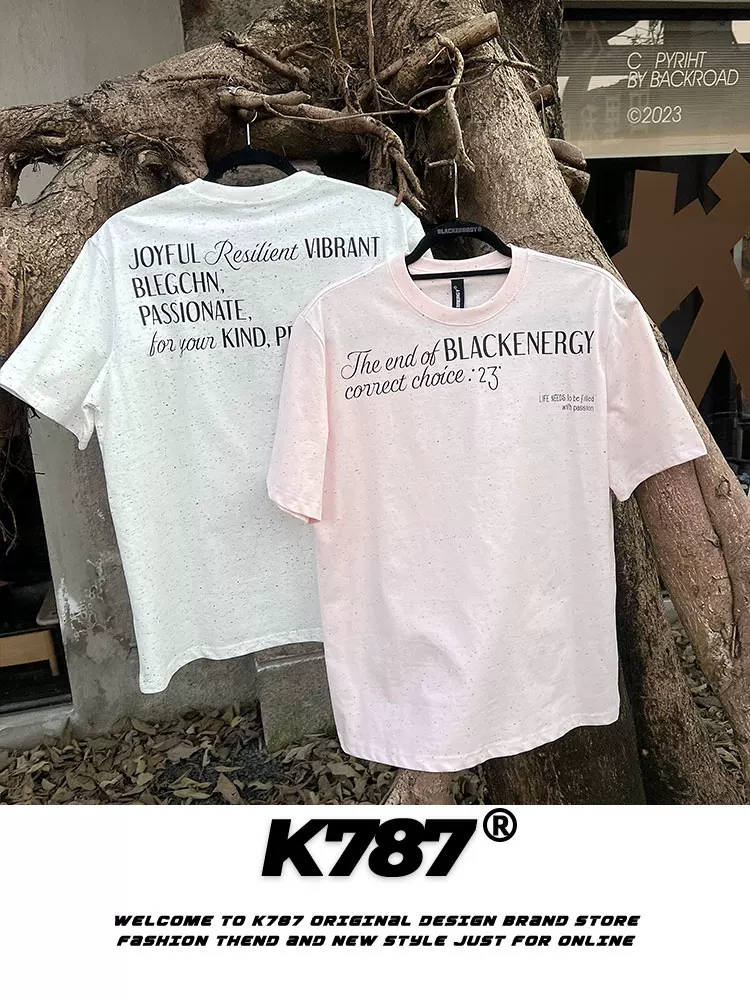 Áo thun ngắn tay in họa tiết phong cách retro Mỹ K787 dành cho nữ, kiểu dáng năng động, đa năng, thời trang đường phố, thương hiệu Cleanfit.