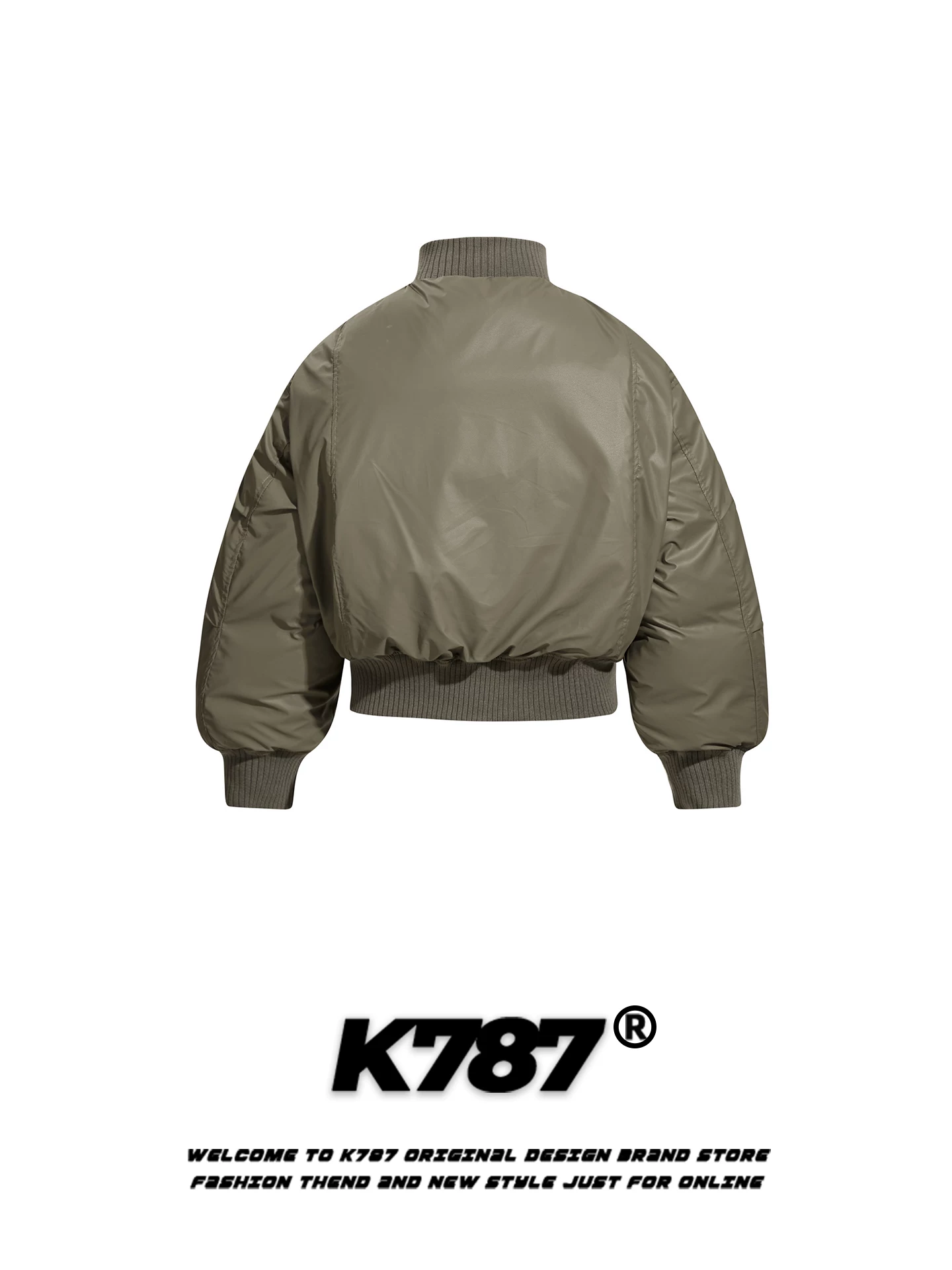Áo khoác bomber mùa đông chất liệu cotton, kiểu dáng unisex, màu trơn, cổ đứng, phong cách đường phố Mỹ K787, chất liệu da PU ấm áp, thương hiệu thời trang.
