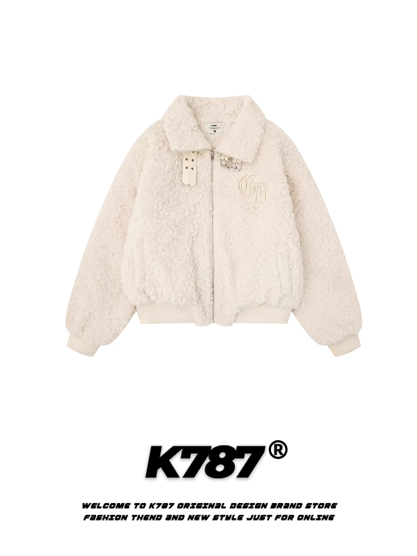 Áo khoác nữ K787 kiểu Mỹ cổ điển, chất liệu len cừu và cotton, dày dặn và ấm áp, đa năng, mùa đông 2025, phong cách lười biếng, áo khoác cotton ngắn.