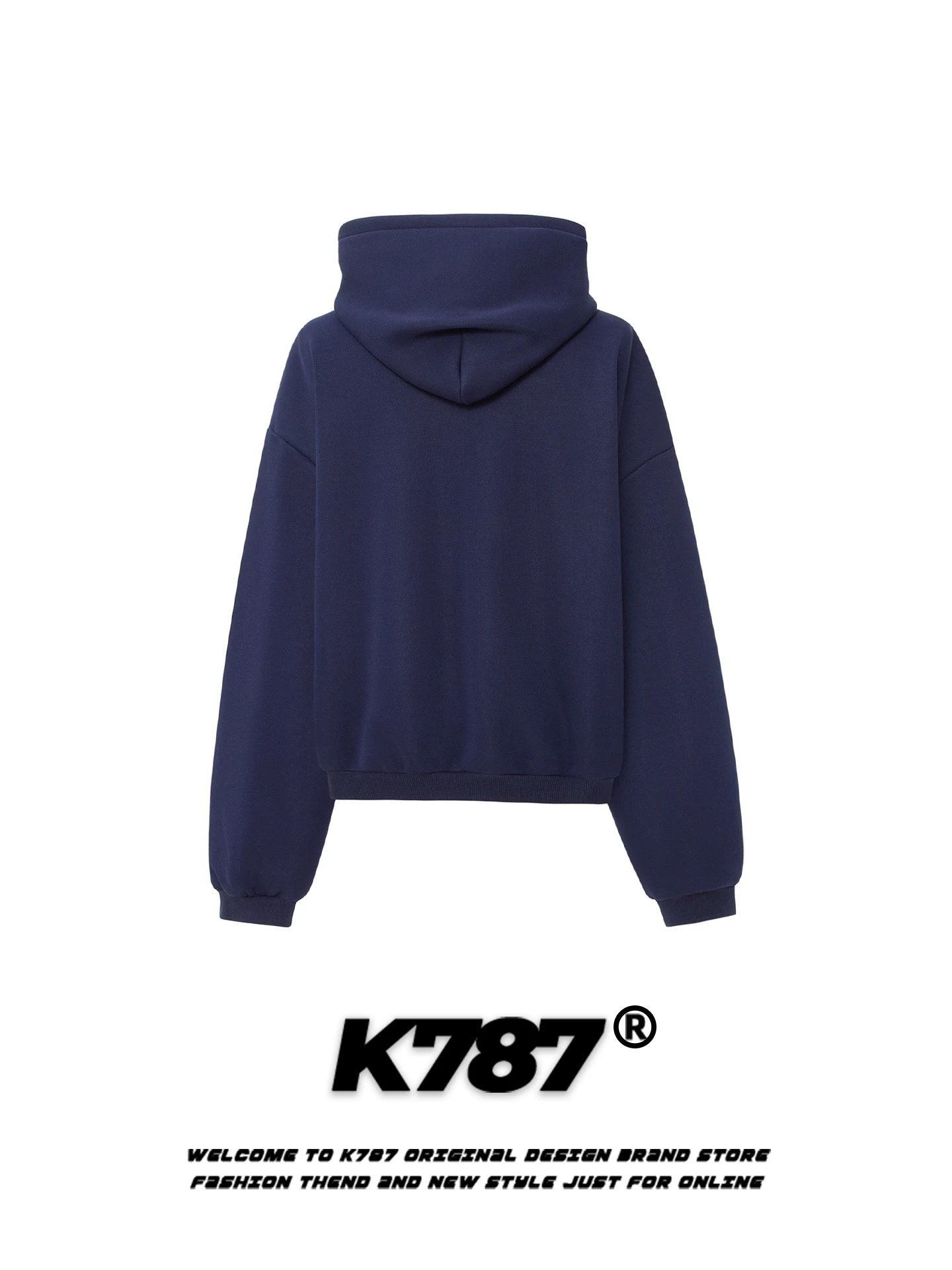 Áo hoodie thêu chữ kiểu Mỹ cổ điển K787 dành cho nam và nữ, áo khoác hoodie cặp đôi lót lông phong cách đường phố rộng rãi hợp thời trang