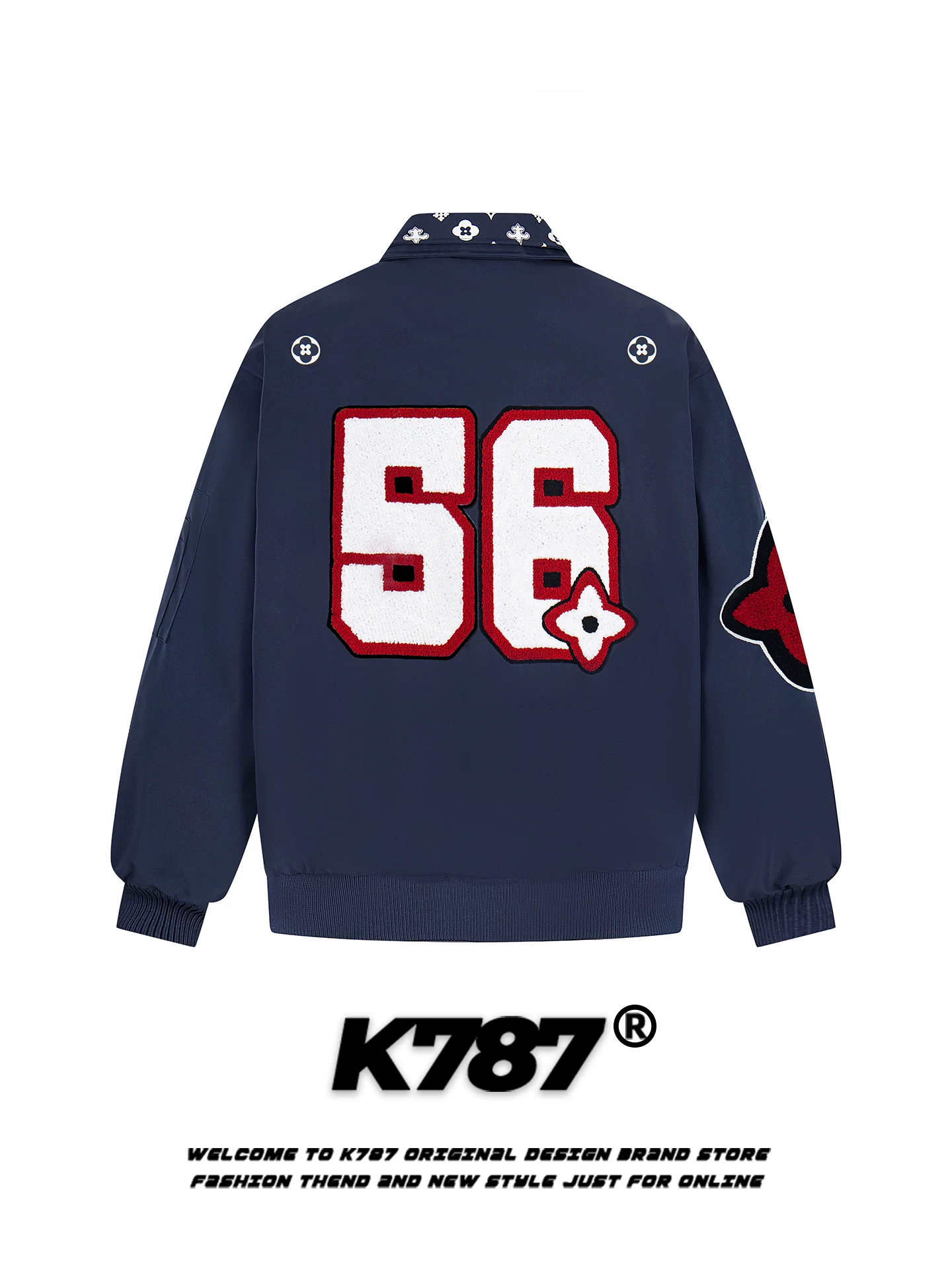Áo khoác cardigan mùa đông chất liệu cotton, kiểu dáng unisex, phong cách retro Mỹ, chất liệu nhung thêu, cổ áo phối viền, thương hiệu thời trang, ấm áp, rộng rãi, mã K787