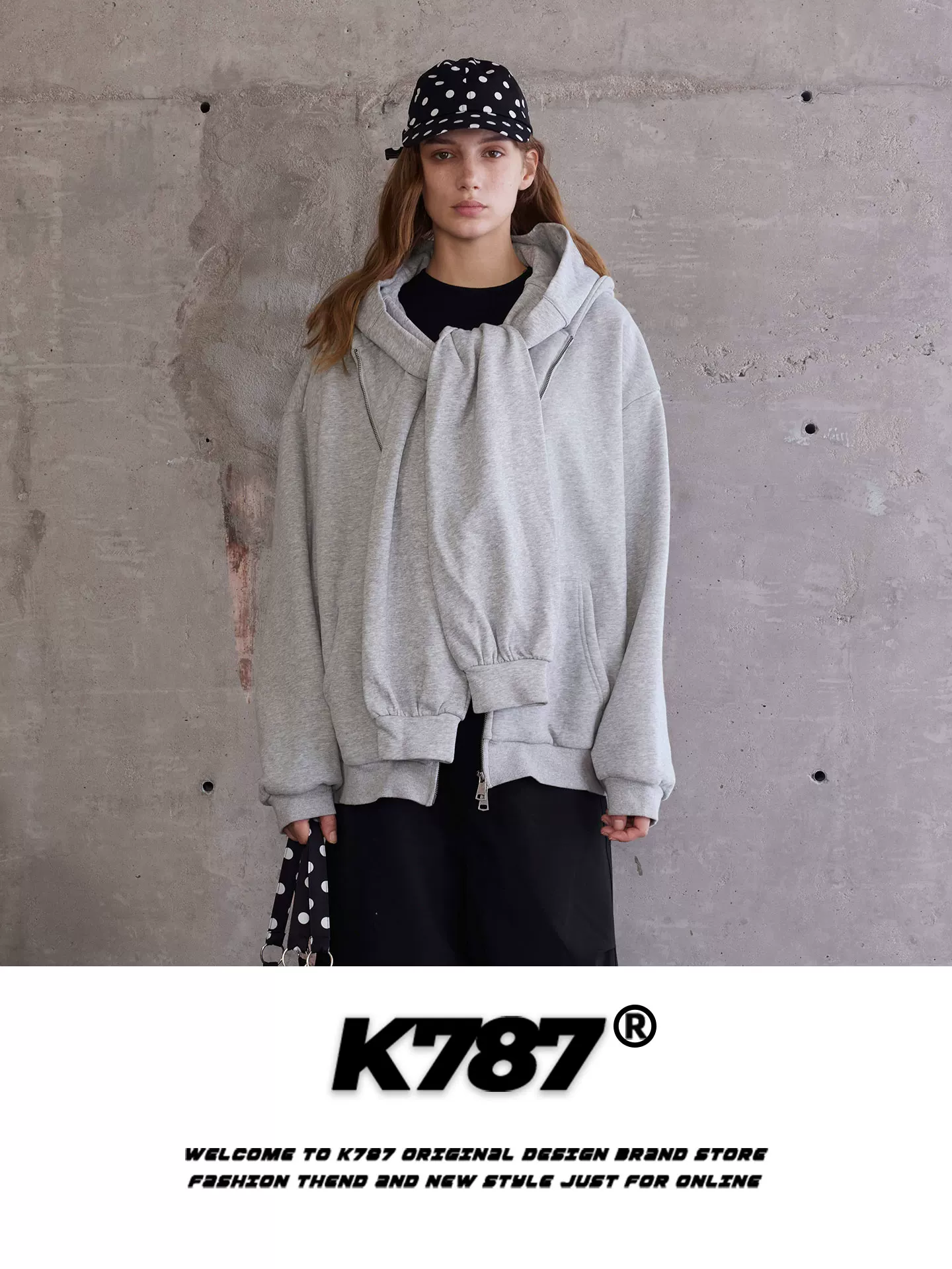 Áo hoodie giả hai mảnh kiểu Mỹ cổ điển K787, unisex, thời trang, phong cách đại học, áo khoác cặp đôi, kiểu dáng năng động