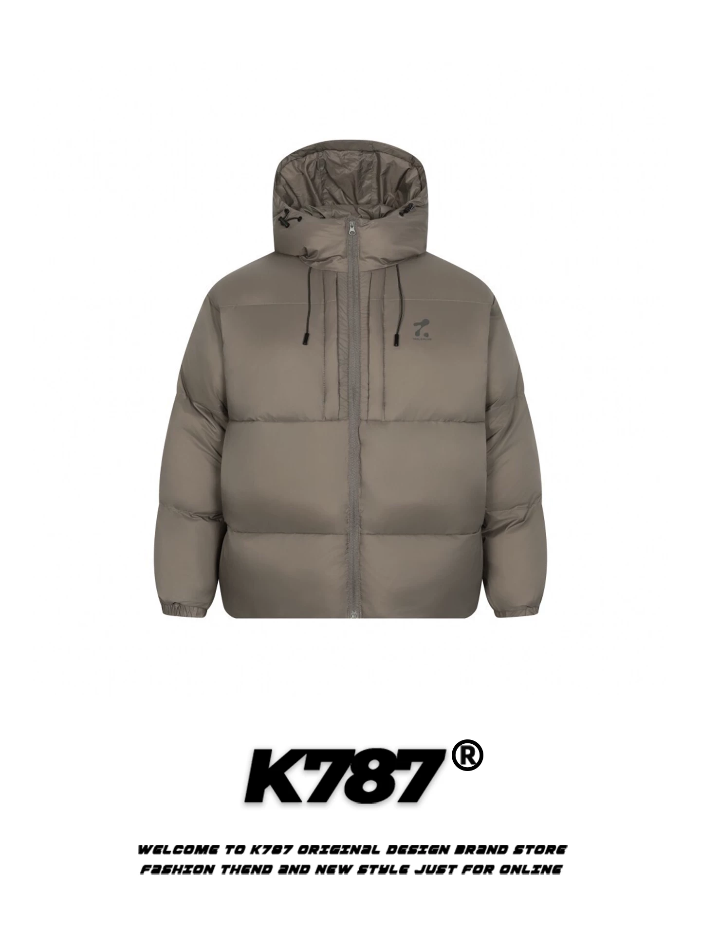 Áo khoác cotton có mũ kiểu Mỹ cổ điển K787 dành cho nam và nữ, dày dặn và ấm áp, áo khoác phao cặp đôi mùa đông 2025.