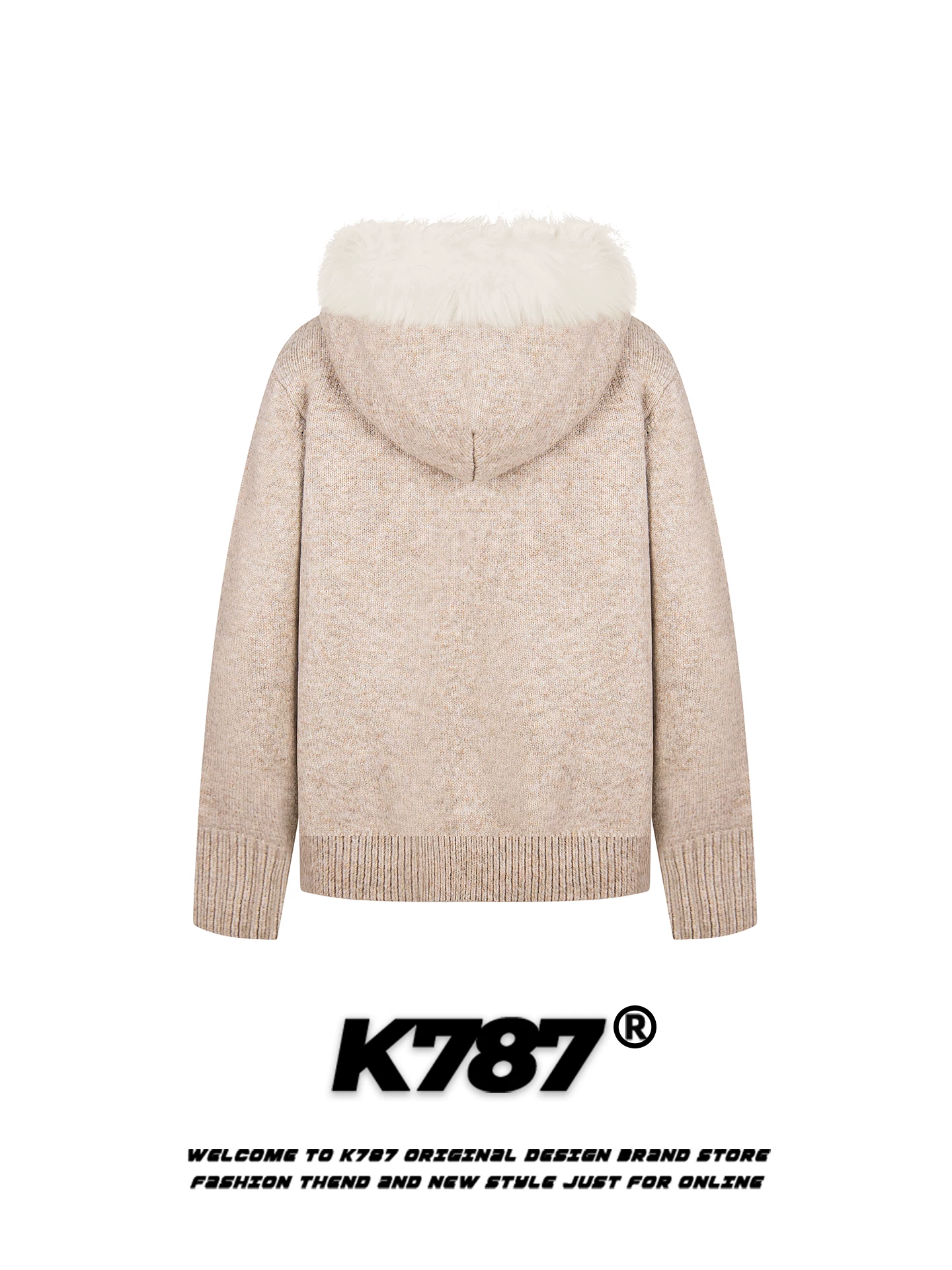 Áo khoác cardigan len dệt kim họa tiết báo cổ lông phong cách retro Mỹ K787 dành cho nam và nữ, giữ ấm mùa đông, phong cách giản dị, thoải mái.