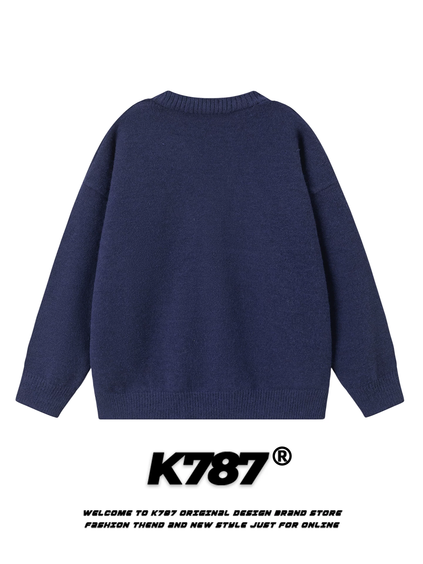 Áo len cardigan dệt kim họa tiết động vật cổ điển kiểu Mỹ K787 dành cho nữ, áo khoác dáng rộng cổ V phong cách thoải mái, thích hợp đi làm