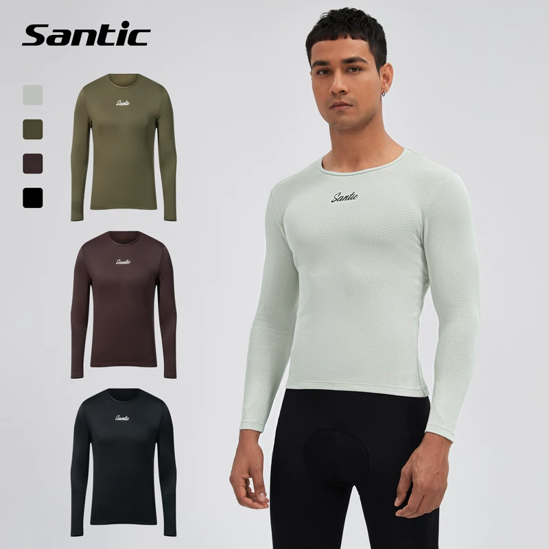 Quần lót dài tay nhanh khô mùa thu đông Santic Áo thun đi xe đạp đường trường có độ đàn hồi cao thấm mồ hôi dành cho nam
