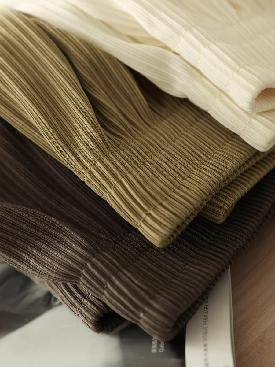 Quần lười thoải mái có nếp gấp dọc, quần ống rộng dáng thẳng, co giãn chống nhăn, cạp cao, tôn dáng, dành cho nữ trong mùa hè.