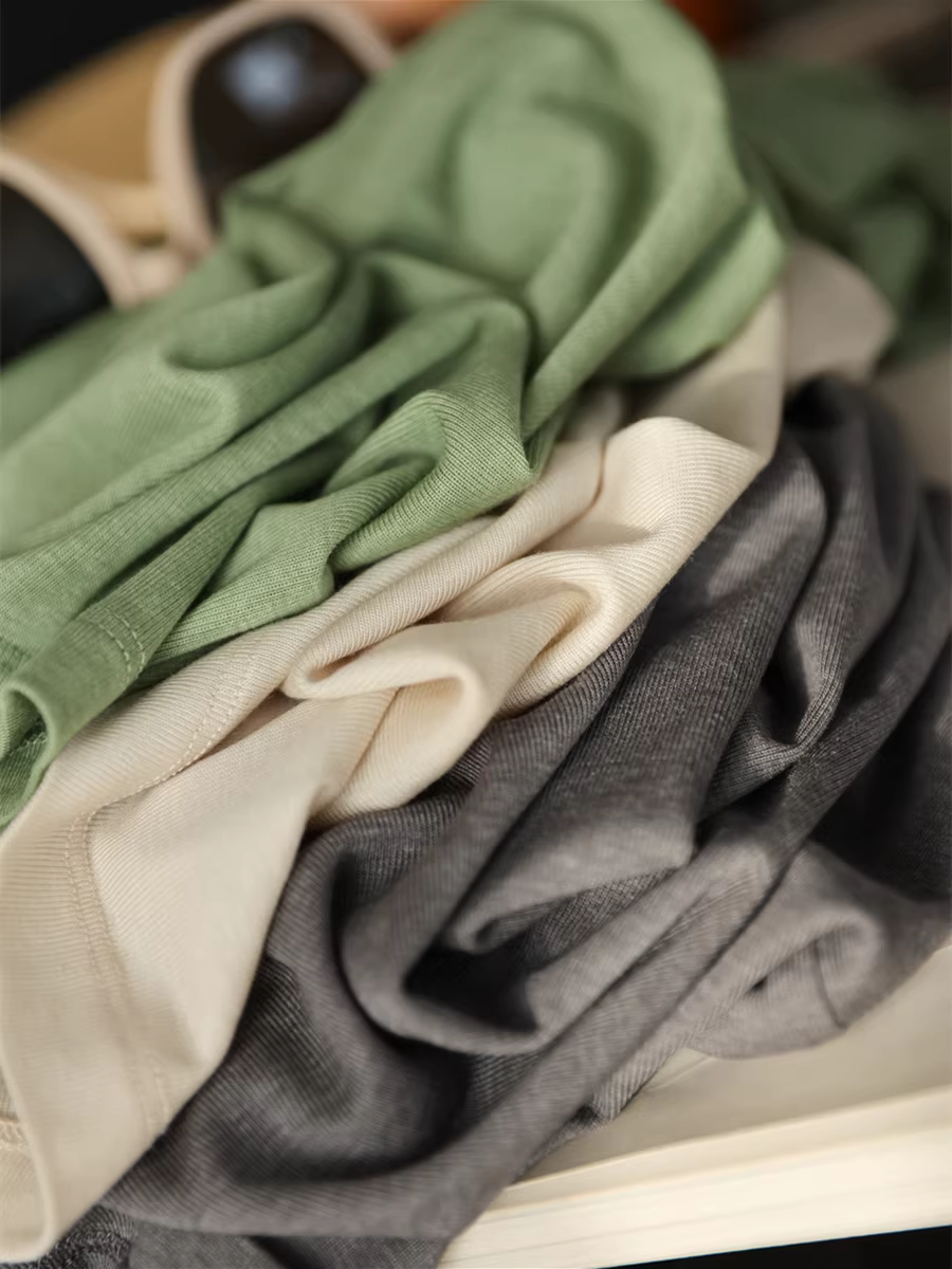 Chiến thắng với vải! Áo thun nữ tay ngắn cơ bản, cổ tròn, chất liệu 50% acetate + 45% lyocell, siêu mềm, mỏng, mới cho mùa hè.