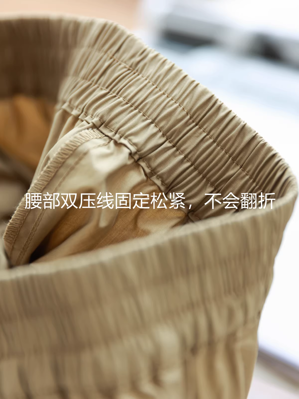 Quần kiểu dáng thiết kế độc đáo, cắt may ba chiều, lưng thun, dáng rộng, che khuyết điểm, quần thường ngày dành cho nữ, mới cho mùa hè.