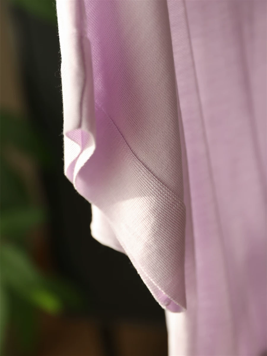 100% Lyocell Mát mẻ Cổ tròn dáng rộng vừa vặn Giảm béo Tay áo cánh dơi dệt kim hàng đầu dành cho nữ Mùa hè mới