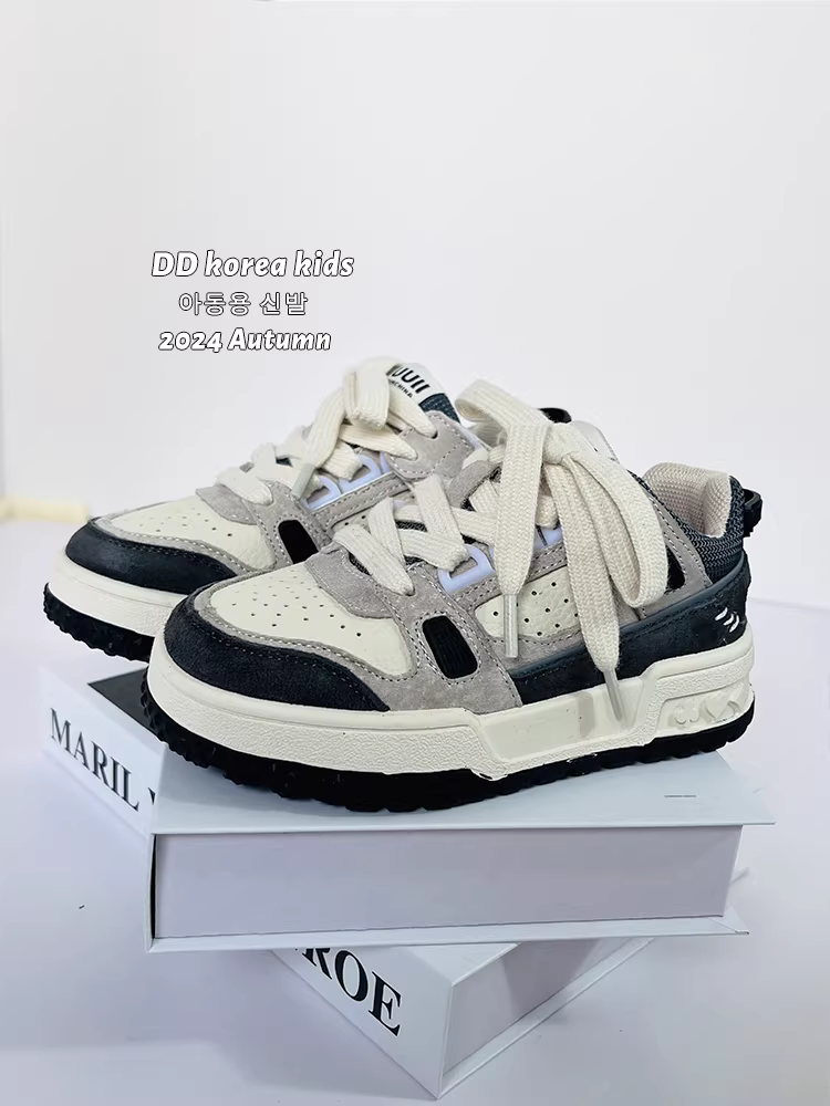 Giày da thật thời trang trẻ em, giày thể thao trẻ em, giày nam, giày thể thao nữ phong cách Hàn Quốc mới xuân 2025, kiểu dáng thời thượng