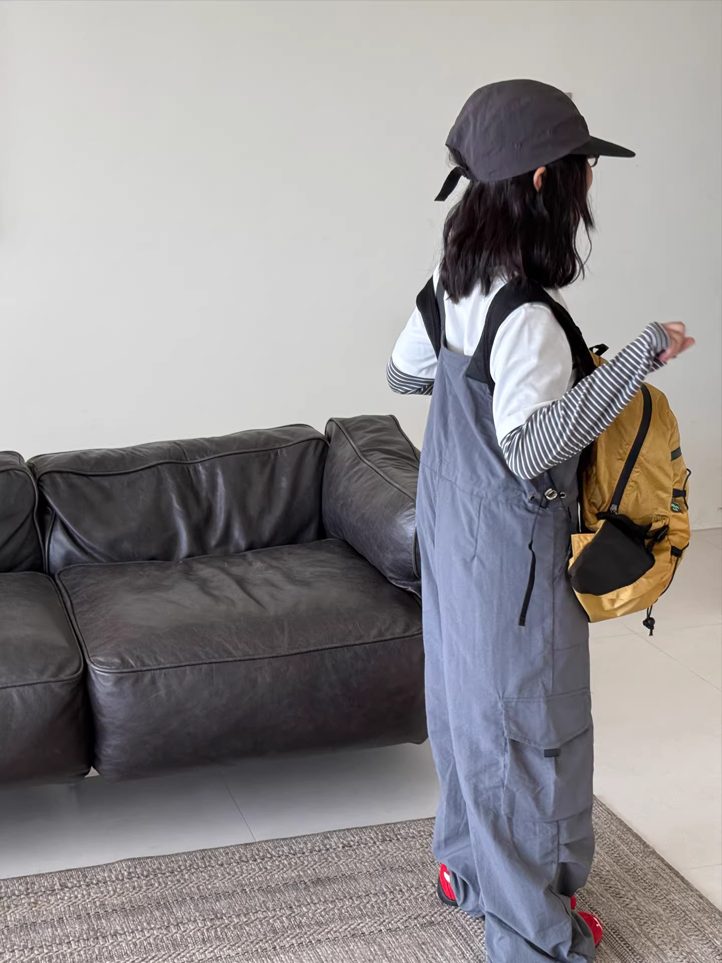 Quần yếm nhanh khô dành cho bé gái, quần dài thẳng ống mùa thu, quần dài dã ngoại cho bé trai, quần thường ngày cho trẻ lớn, bộ đồ liền thân kiểu công nhân