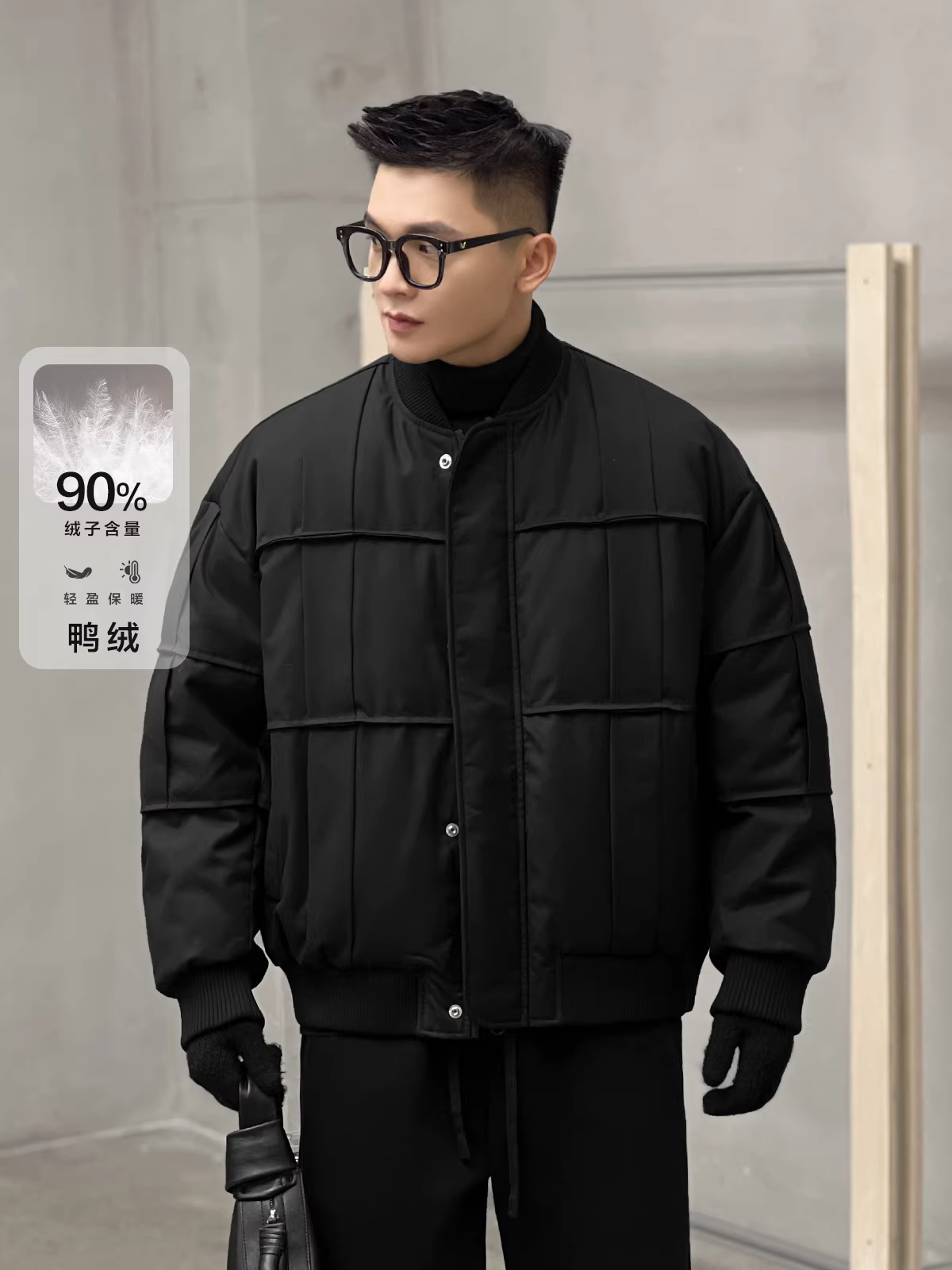 Trang phục số 22 có kiểu dáng cắt ba chiều, chất liệu lông vịt tiêu chuẩn quốc gia mới 90, áo khoác cổ bóng chày ấm áp dành cho nam, áo khoác cao cấp.