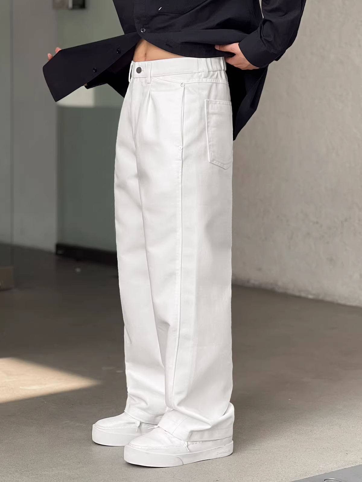 Quần jean cao cấp kiểu dáng thời trang số 22, quần ống thẳng mùa đông, rộng rãi, thoải mái, ấm áp, đa năng, quần dài thường ngày dành cho nam