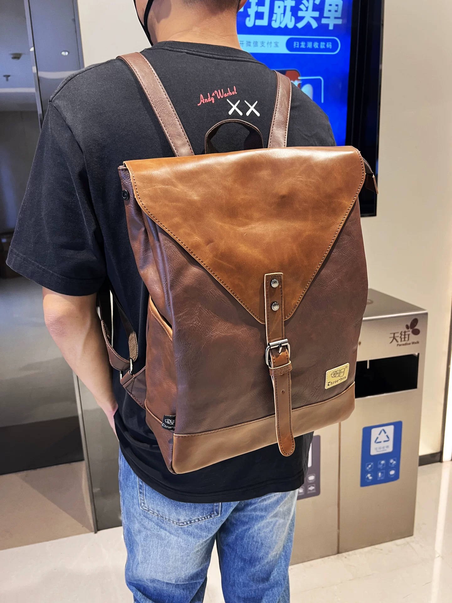 Ba lô nam cá tính ba ngăn, phong cách retro, thời trang, balo đựng laptop đi làm, du lịch, học sinh, dung tích lớn