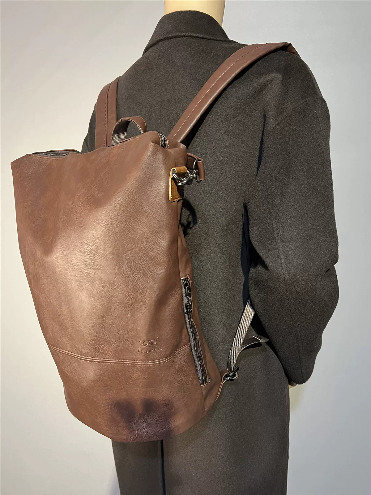 Ba lô nam thời thượng 2025 kiểu Nhật, chất liệu da thật, túi xách nữ phong cách retro, ba lô du lịch đi học