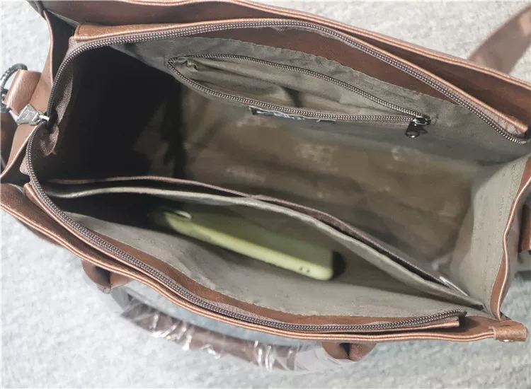 Túi xách nam công sở thời trang ba ngăn phong cách Hàn Quốc, balo đeo chéo đựng laptop unisex hàng hiệu, túi đựng tài liệu