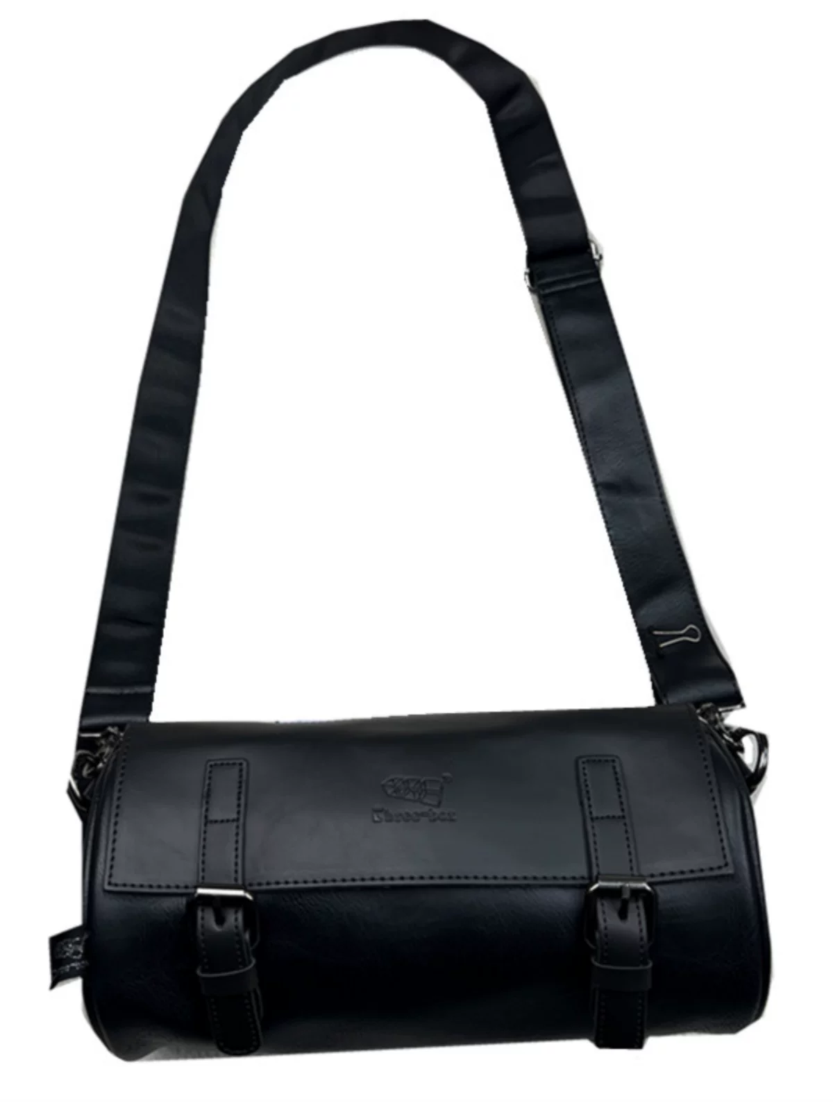 Túi đeo vai thời trang phong cách Hàn Quốc Threebox dành cho nam, unisex, kiểu dáng bình thường, balo hình trụ, túi đeo chéo, túi messenger dành cho người đi xe máy