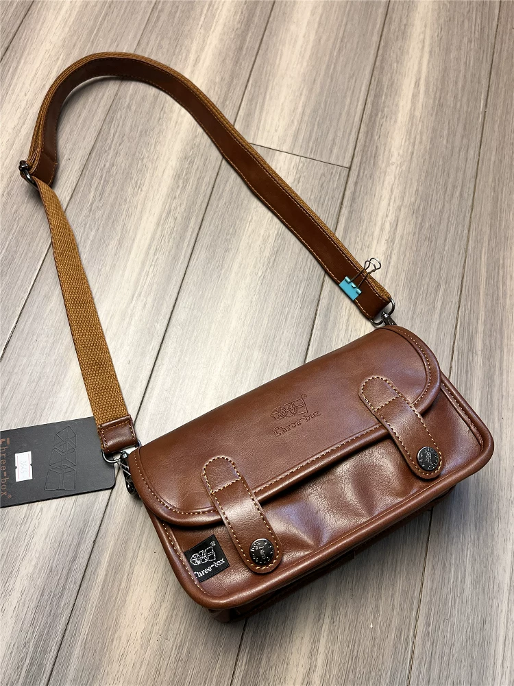 Túi đeo vai mới với thiết kế độc đáo, túi nam độc đáo, túi đeo chéo thời trang giản dị, thương hiệu hợp thời trang theo phong cách retro, ba lô đa năng dành cho nam và nữ.