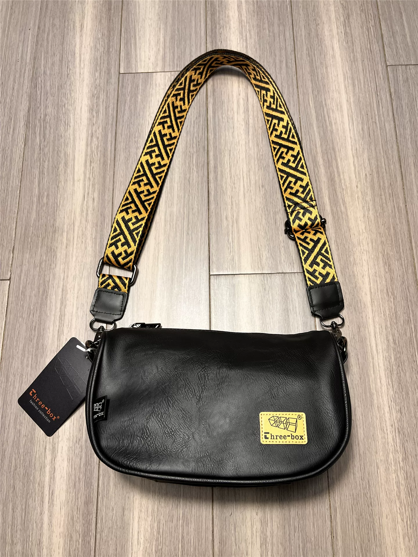 Túi đeo chéo ba ngăn dành cho nam, túi đeo vai phong cách Nhật Bản, túi đeo chéo nhỏ kiểu retro phong cách Hàn Quốc dành cho nam, ba lô nữ