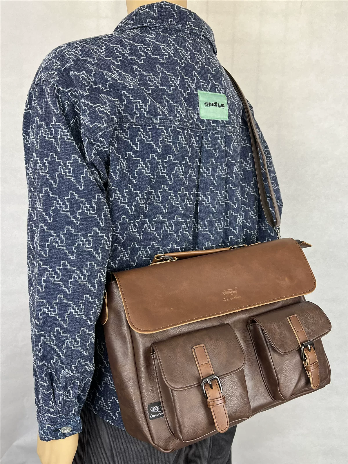 Ba hộp túi xách nam doanh nhân Nhật Bản và Hàn Quốc mới, túi đeo vai nữ đi làm dung tích lớn, túi đựng tài liệu máy tính