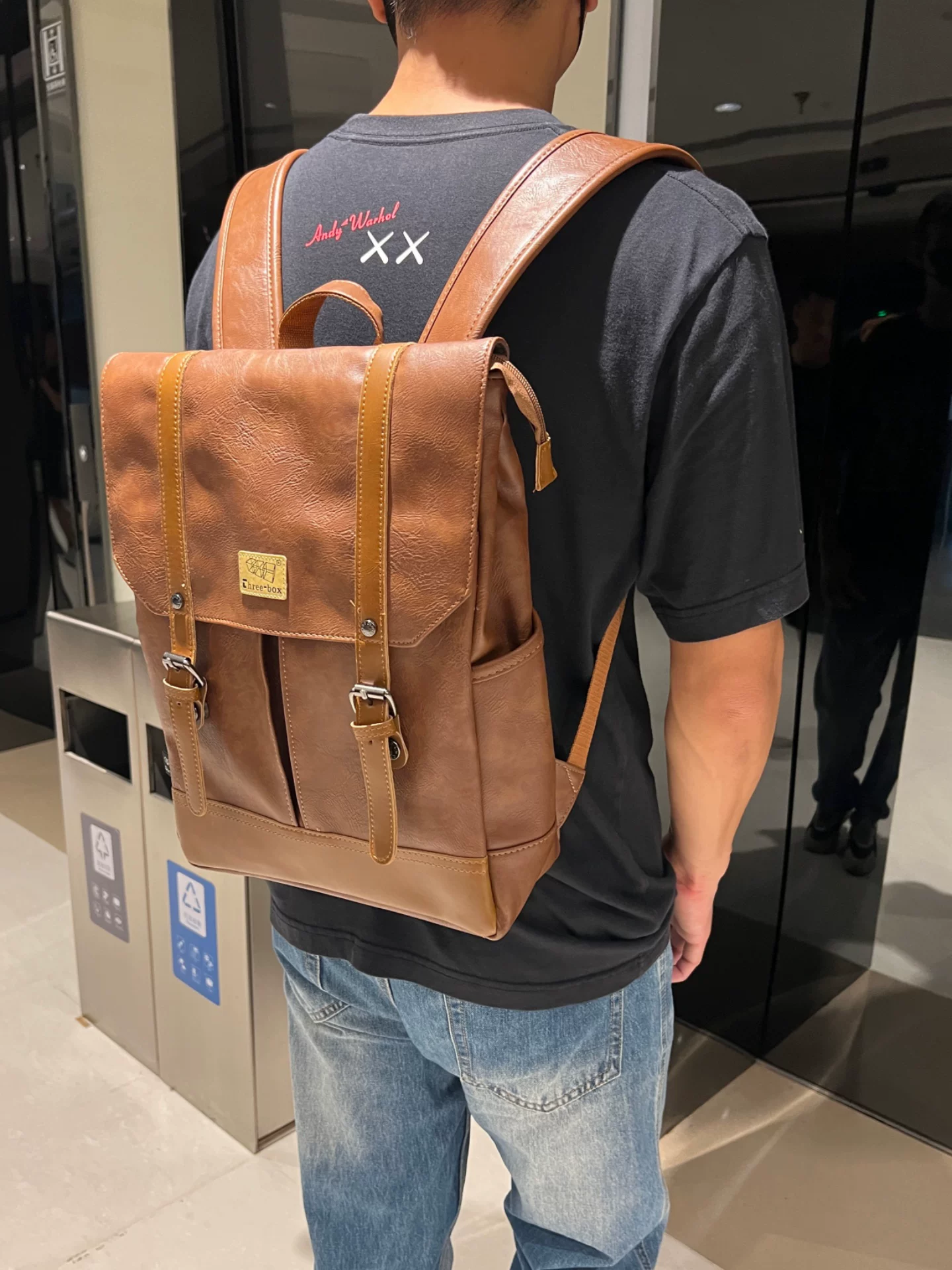 Ba lô ba ngăn dành cho giới trẻ Nhật Bản và Hàn Quốc, ba lô thời trang du lịch ngoài trời leo núi, cặp đi học dành cho sinh viên