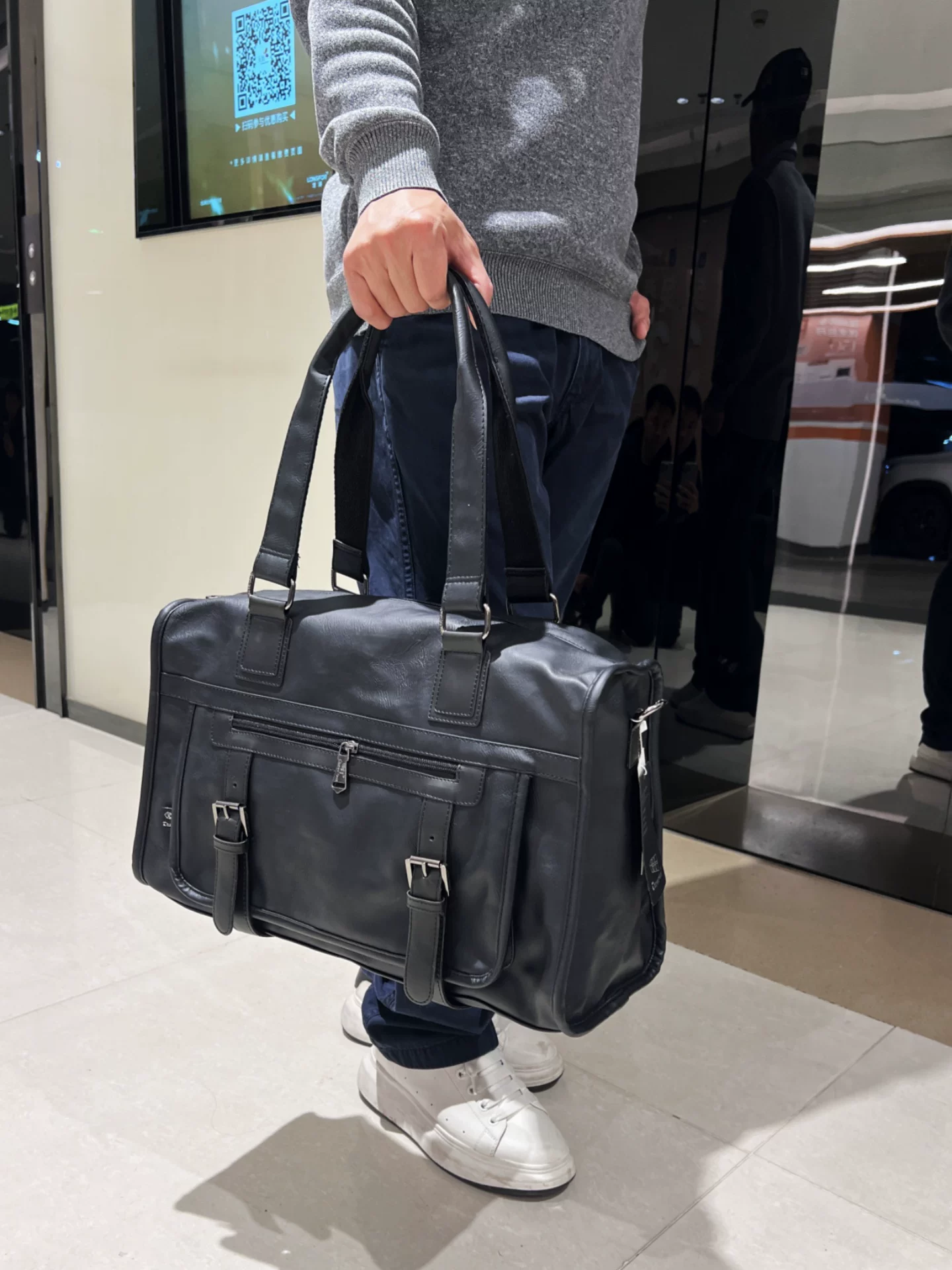 Túi xách nam kiểu Âu Mỹ 2026, dung tích lớn, đeo chéo, đi công tác, du lịch ngắn ngày, túi đeo vai, túi đeo hông, túi thời trang