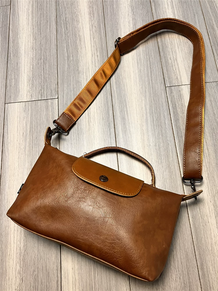 Túi đeo vai đa năng ba ngăn, balo mini dành cho nam và nữ, phong cách retro Nhật Bản và Hàn Quốc, túi đeo chéo đi làm