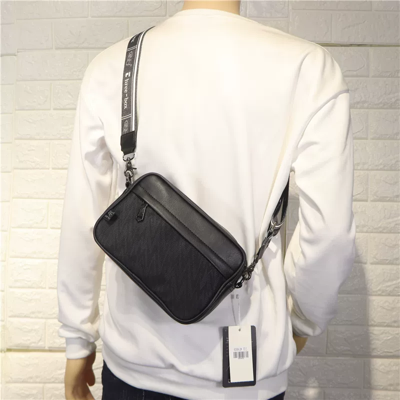 Túi đeo vai nam Threebox chính hãng phiên bản Hàn Quốc đổi màu sọc thời trang đeo chéo ba lô unisex túi thể thao ngoài trời