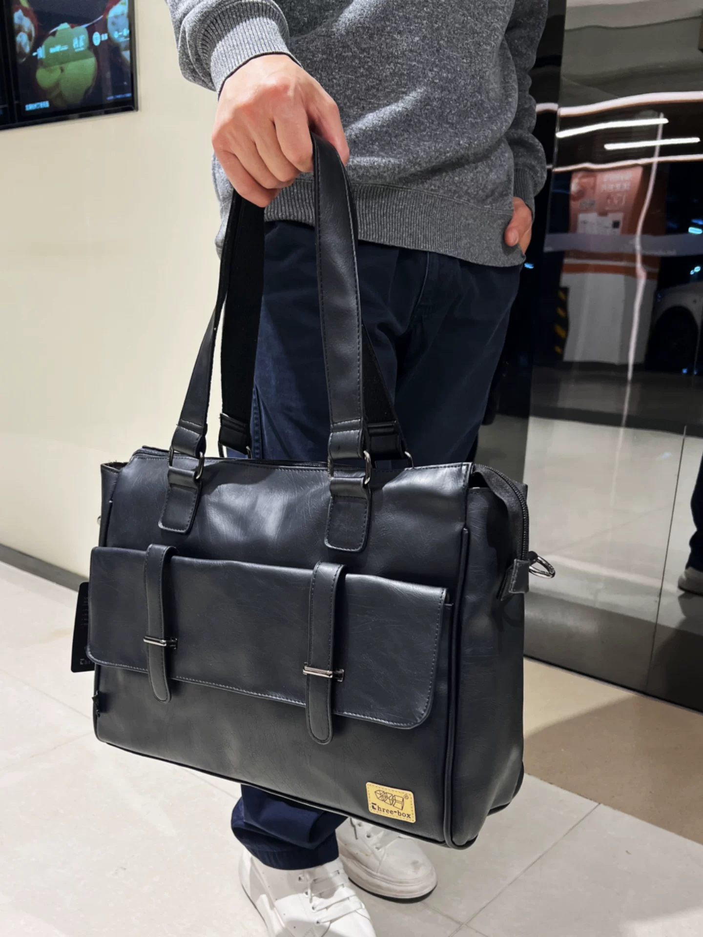 Túi tote dành cho giới trẻ 2026 dành cho nam giới, Túi xách công sở, Túi đeo chéo, Ba lô du lịch thông thường, Cặp đựng máy tính 16inch