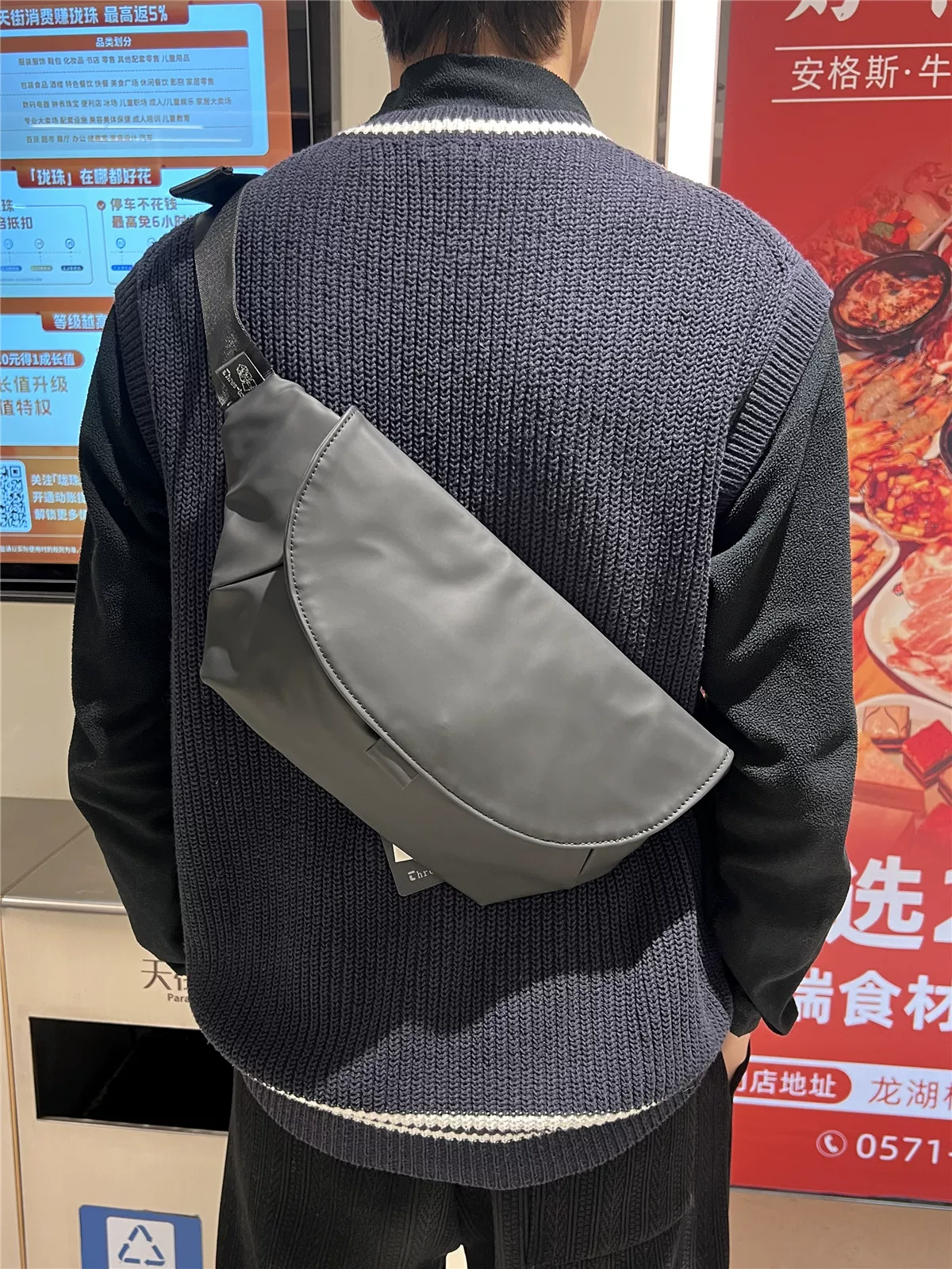 Túi đeo chéo nam mới, túi đeo ngực cỡ lớn thương hiệu thời thượng, túi đeo vai đơn giản phong cách Nhật Bản, túi đeo thắt lưng thể thao thông thường dành cho nữ