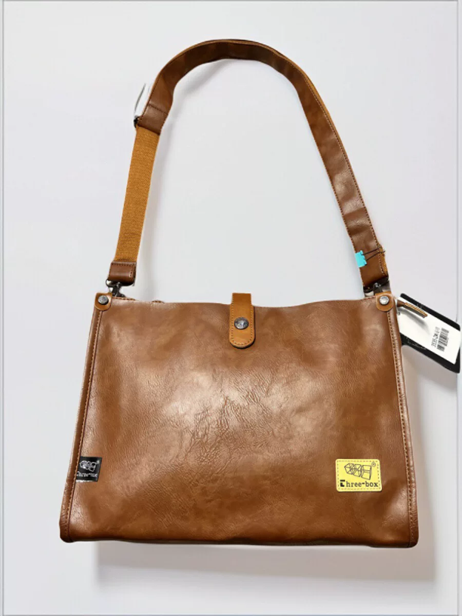 Túi đeo vai ba ngăn thời trang mới dành cho nam sinh, túi đeo chéo, túi công sở, túi xách da mềm, balo đựng iPad