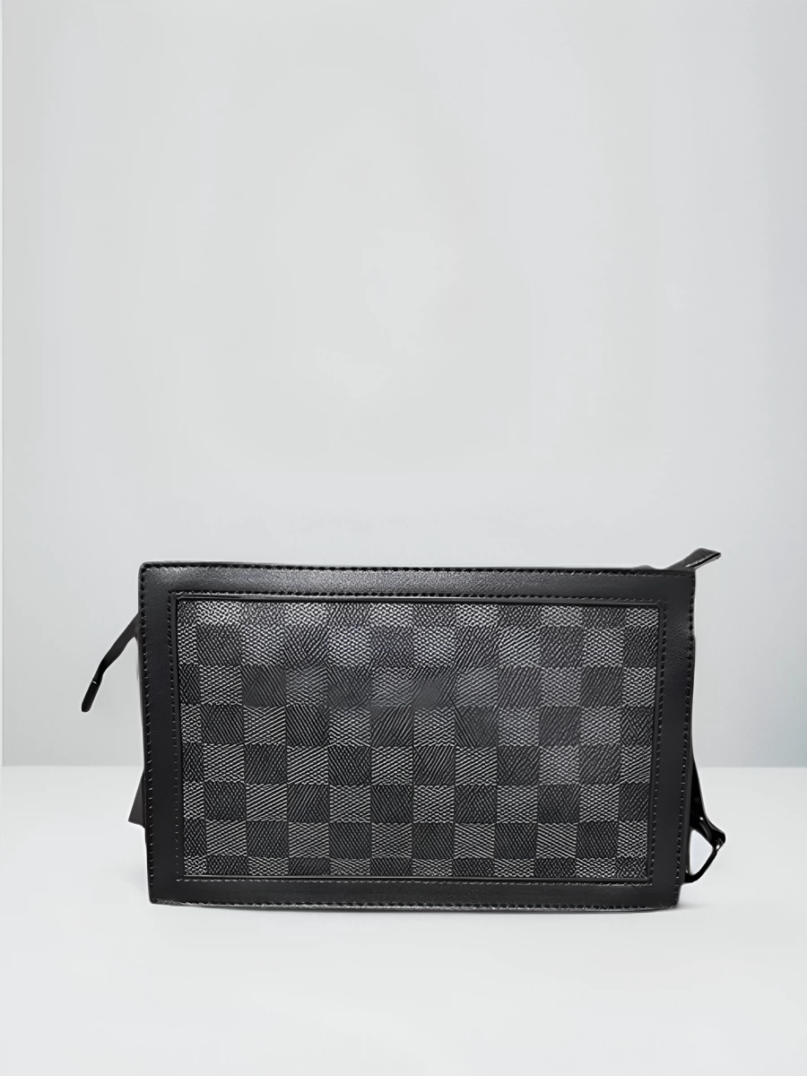 Túi đeo chéo nhỏ thời trang kẻ caro năm 2024, phong cách giản dị, hợp xu hướng, dành cho nam và nữ trẻ.