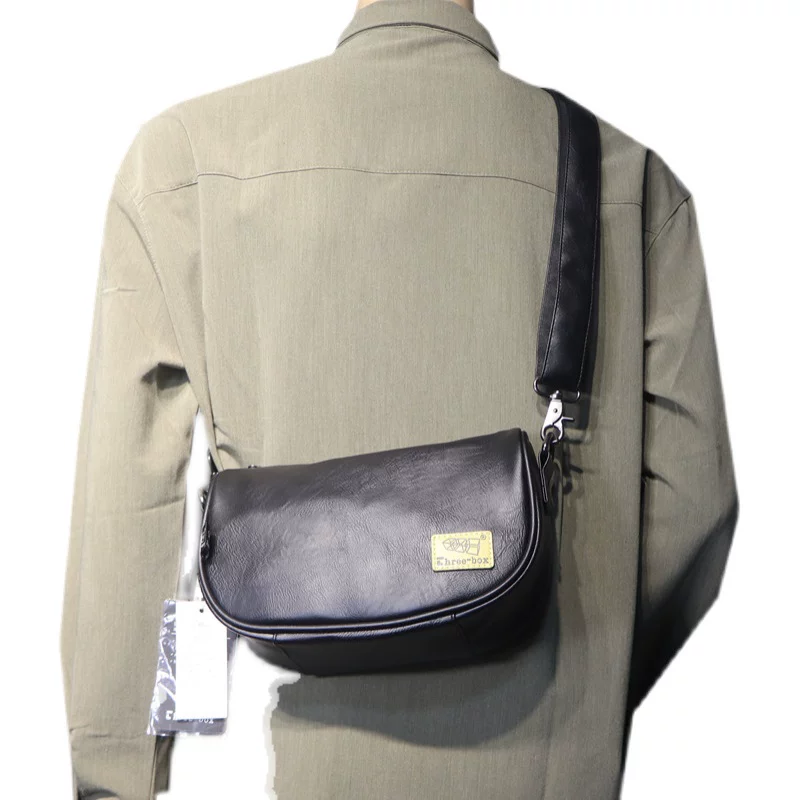 Túi đeo chéo nam Hàn Quốc ba ngăn kiểu Nhật Bản và Hàn Quốc, unisex, đeo vai, đeo chéo, túi nhỏ, túi đựng điện thoại