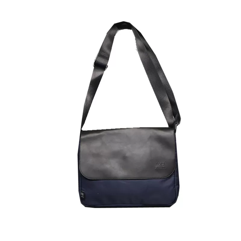 Túi đeo vai vải oxford nam thời trang threebox phong cách Nhật Bản giản dị, balo đeo chéo da ngựa điên cá tính, túi vải bố cá nhân hóa