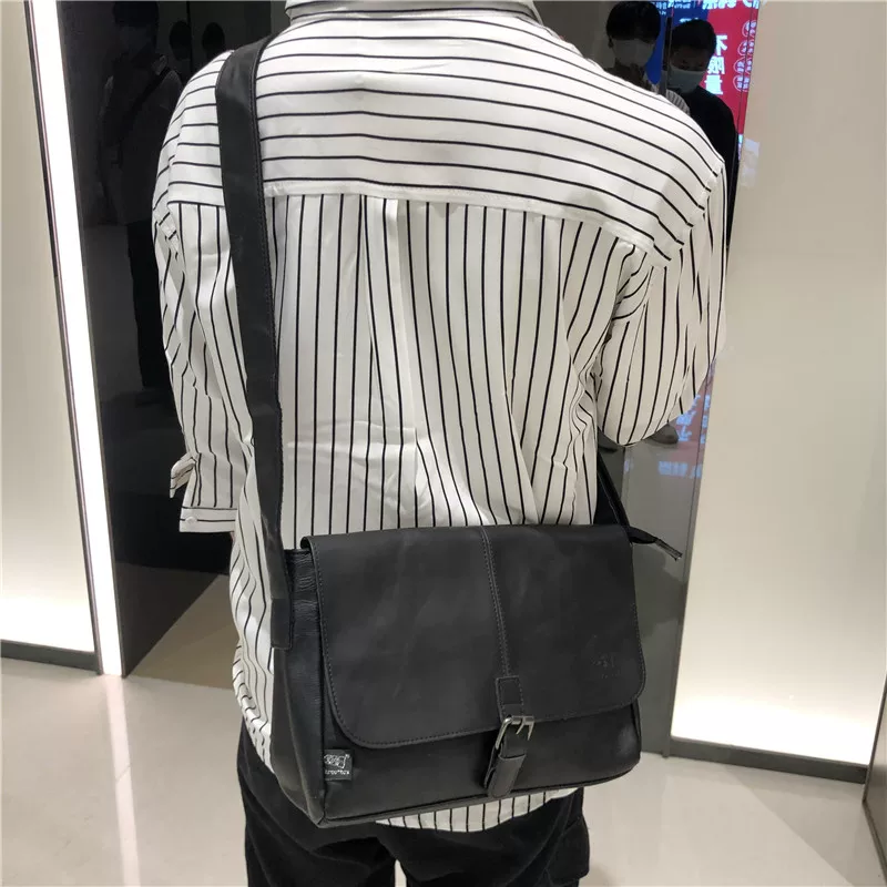 Túi đeo chéo nam kiểu mới 2024 ba ngăn, thời trang, dành cho công sở, unisex, đeo vai, đi xe máy, đựng sách