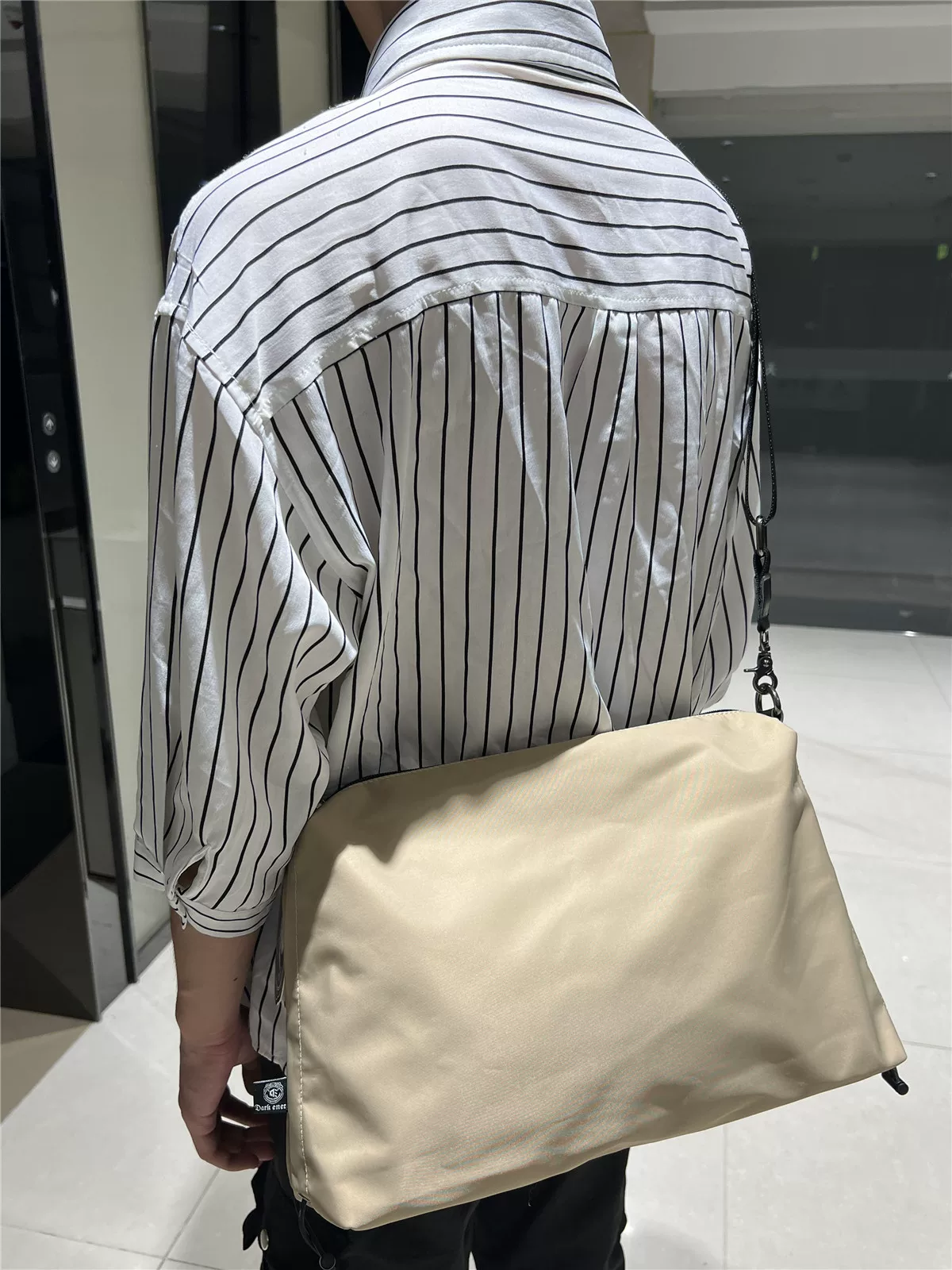 Túi đeo vai vải bố đơn giản 2024 dành cho nam, túi đeo chéo bằng nylon không thấm nước, túi thể thao nhẹ dành cho nữ, túi đạp xe