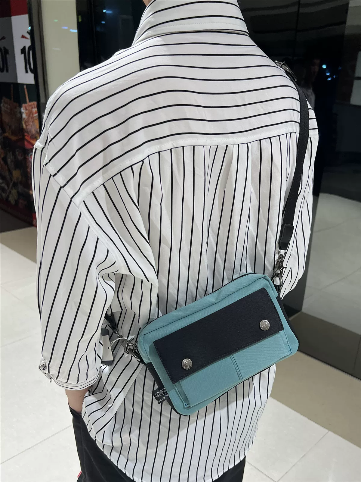 Ba hộp túi đeo chéo nam thương hiệu thời thượng, túi đeo vai bằng vải canvas phong cách Nhật Bản, túi đeo chéo nhỏ ngoài trời, ba lô đựng điện thoại ngoài trời.