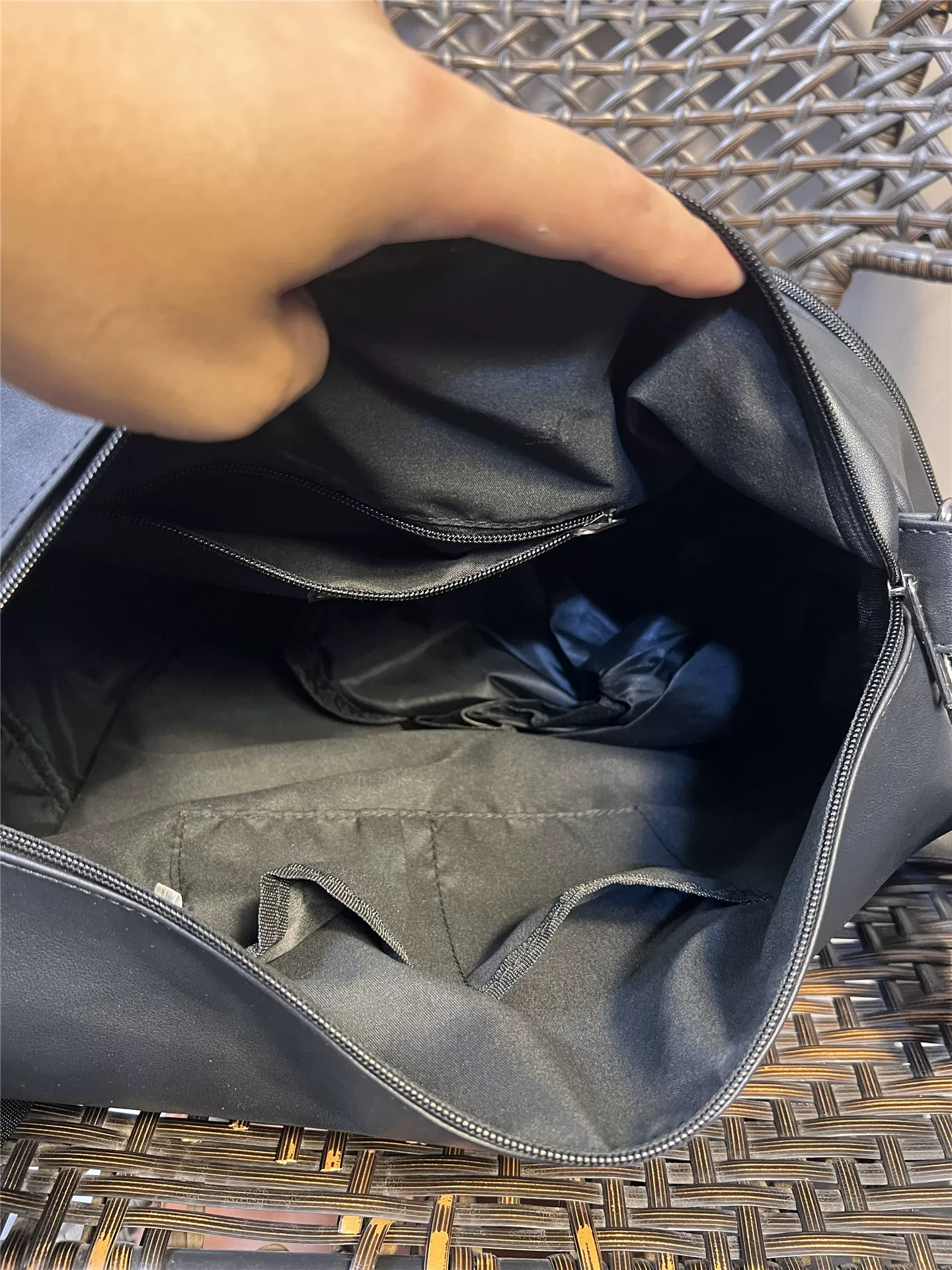 Túi đeo chéo ba ngăn dung tích lớn, túi đeo vai nam thời trang mới, túi đeo chéo cổ điển và sành điệu, túi du lịch nam