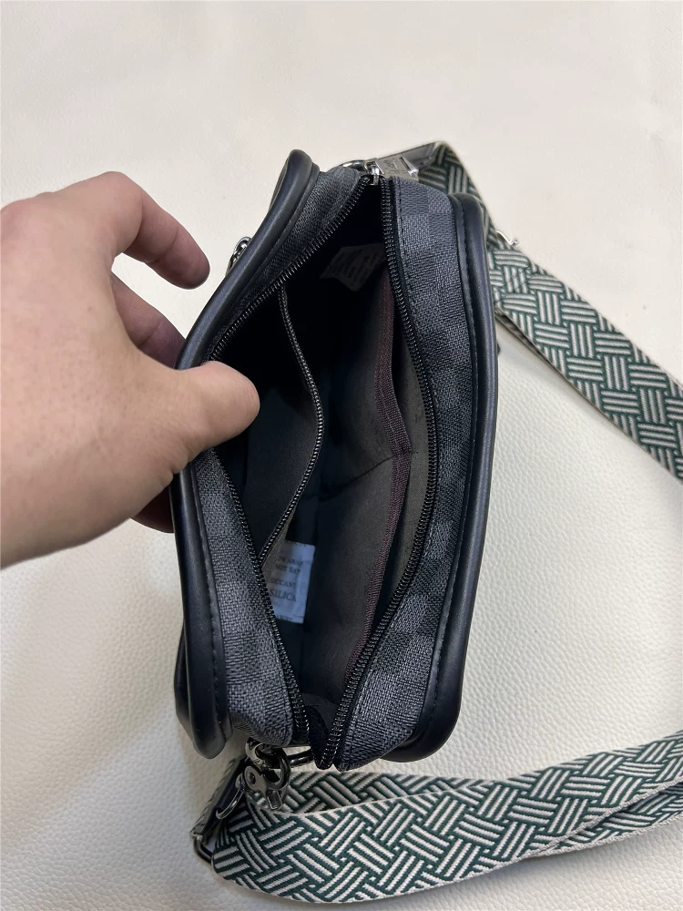 Túi đeo chéo nam kẻ caro 2025, túi đeo vai caro đa năng, đơn giản, giản dị, nhẹ, túi nhỏ, balo nam