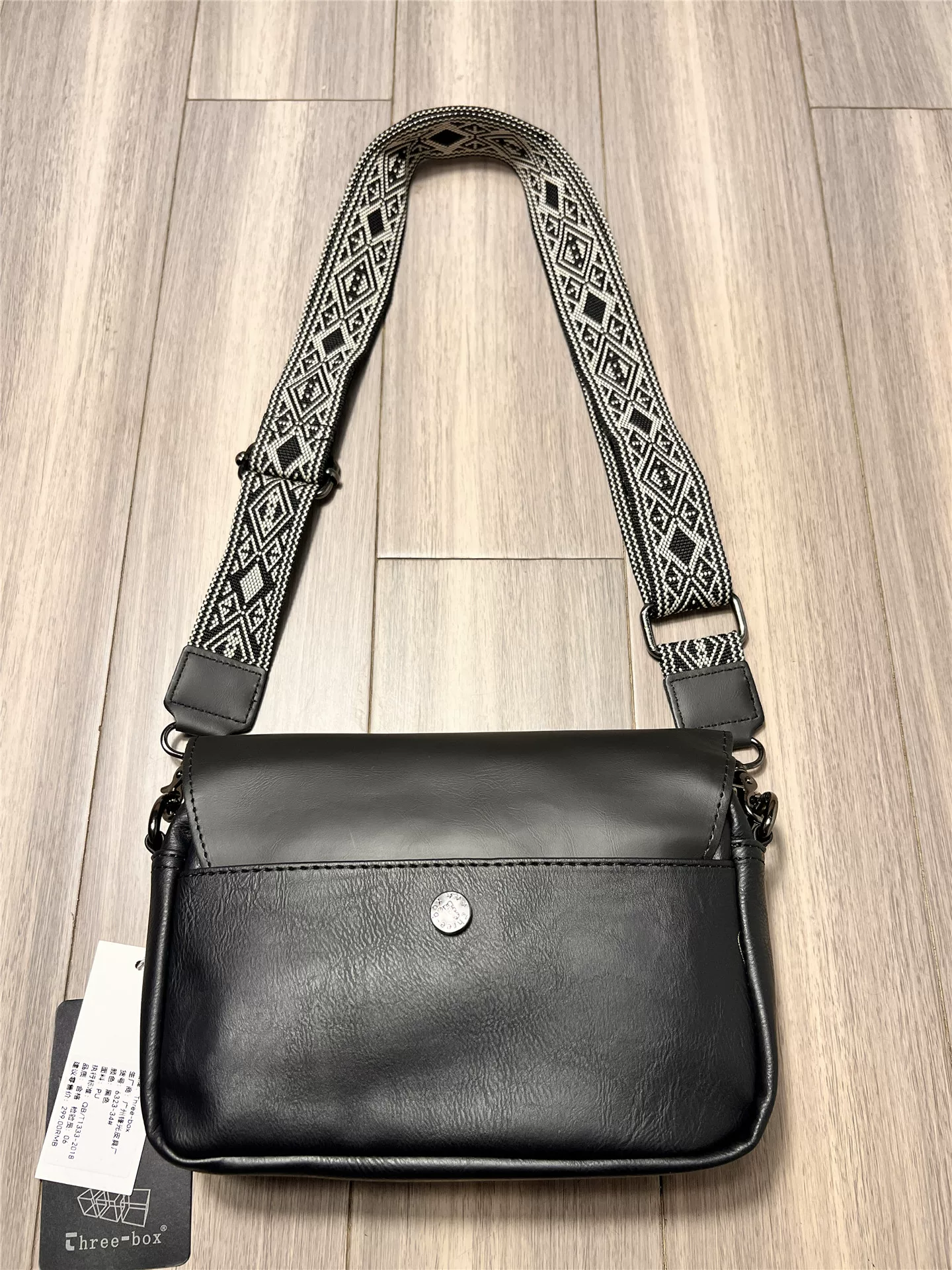 Túi đeo vai ba ngăn dành cho nam và nữ, túi đeo chéo bằng da mềm, túi đeo chéo đơn giản chất lượng cao, kiểu dáng độc đáo