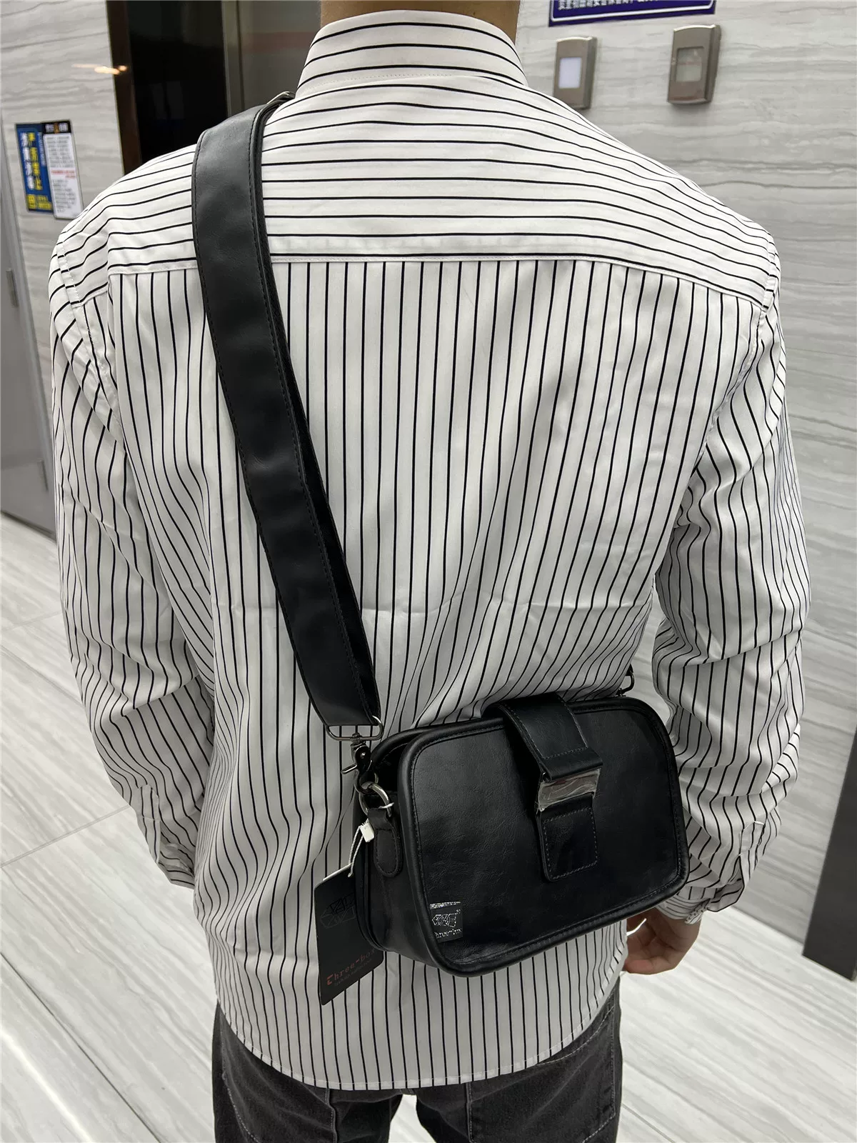 Túi đeo vai nam phong cách Trung Hoa Threebox phong cách retro Nhật Bản đeo chéo ngoài trời ba lô nhỏ unisex túi đeo chéo