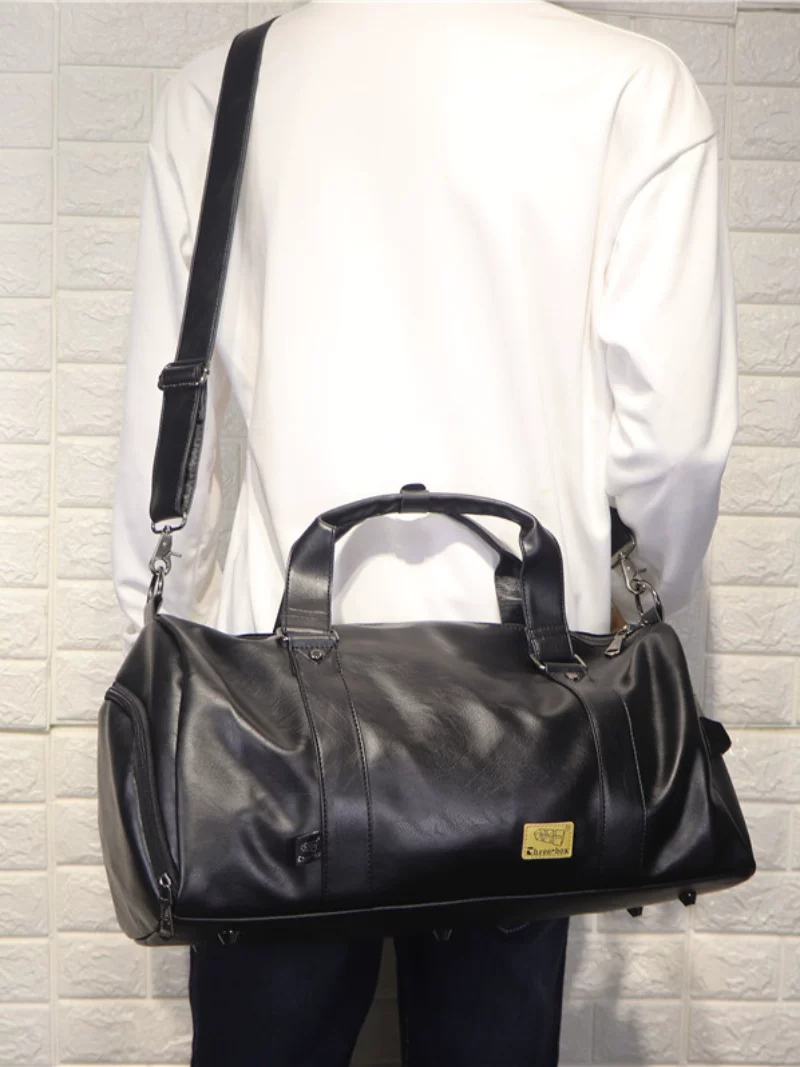 Túi xách nam ba ngăn kiểu Âu Mỹ, túi du lịch nam cỡ lớn, thời trang, túi đeo chéo nam kiểu xô