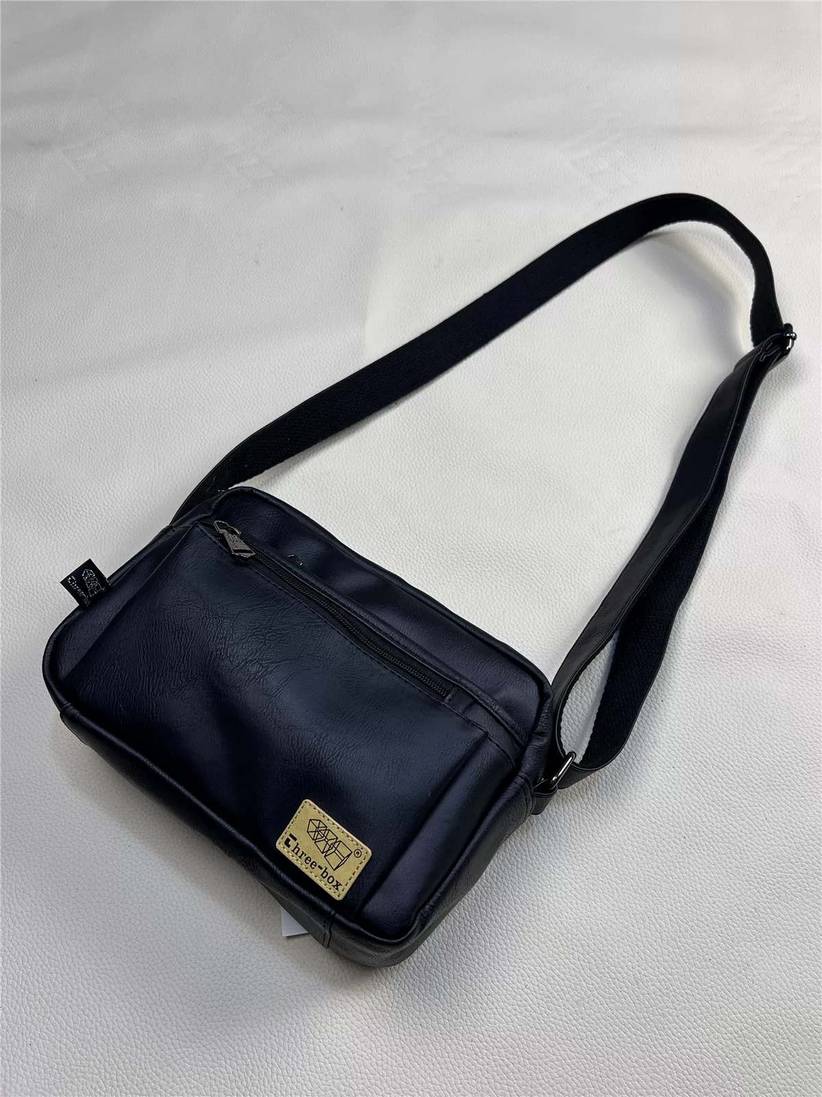 Túi nam thời trang ba ngăn, túi đeo vai thời thượng, túi đeo chéo thường ngày, túi da mềm nam, túi thể thao đeo chéo, túi nam