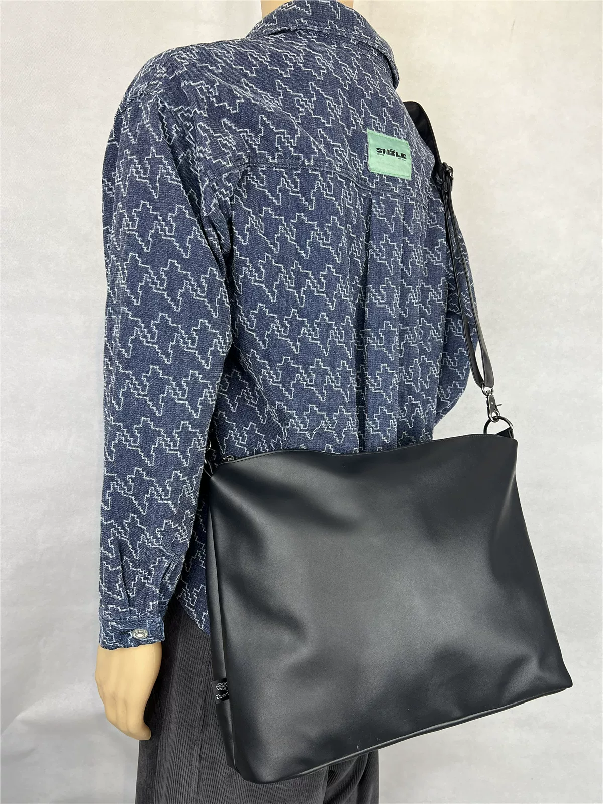 Túi đeo chéo ba ngăn thời trang, dung tích lớn, ba lô nam đi xe máy hợp thời trang, túi đeo vai đơn giản dành cho doanh nhân, túi lớn