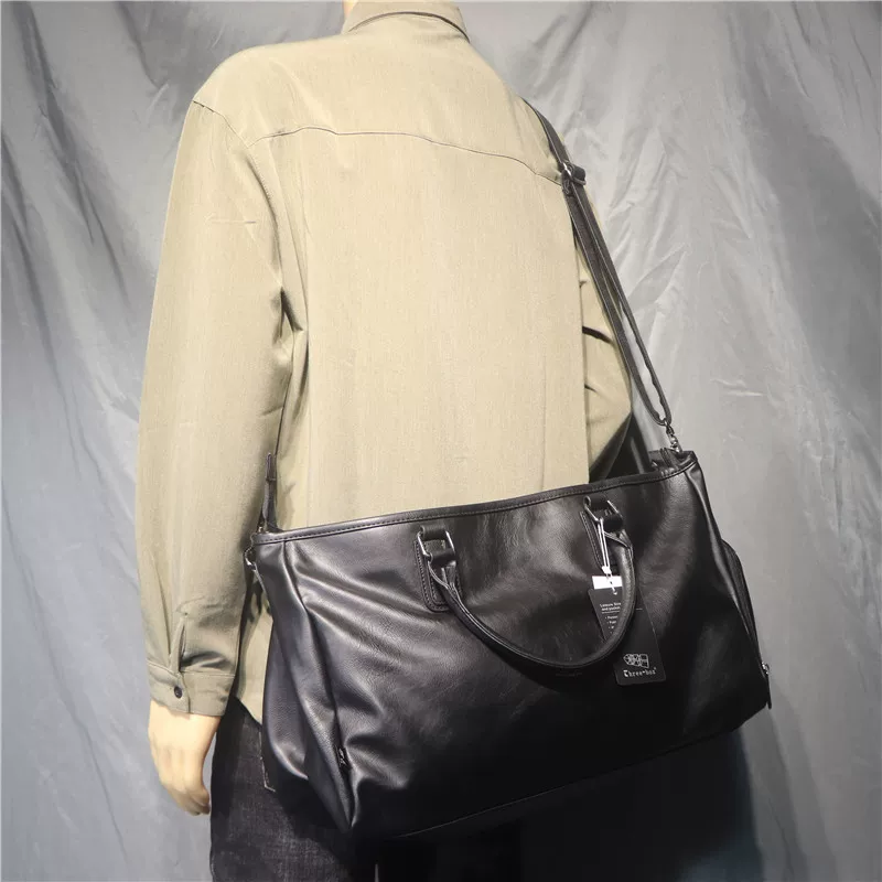 Túi xách nam thời trang ba ngăn, phong cách thường ngày, công sở, dung tích lớn, du lịch, đeo vai, đeo chéo