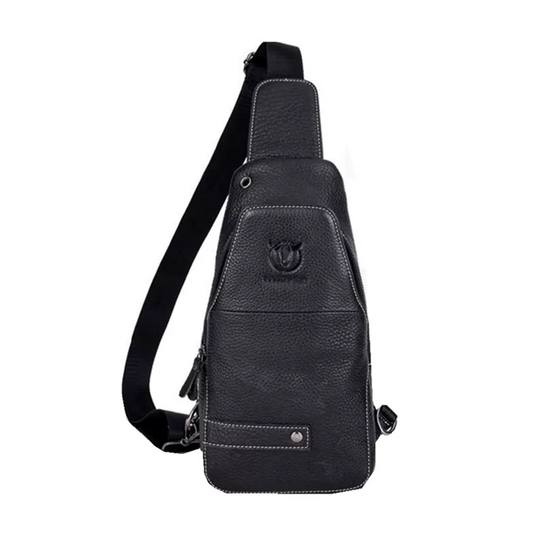 Túi đeo chéo nam da bò thật Captain Cow Trendy thời trang dành cho doanh nhân đơn giản Túi đeo chéo nam da bò lớp đầu tiên đơn giản