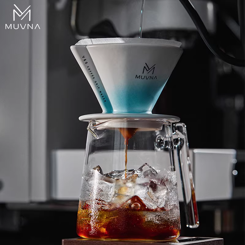 Cốc lọc cà phê thủ công MUVNA Xingchuan, chất liệu gốm, kiểu nhỏ giọt, không gấp gọn, kiểu V60