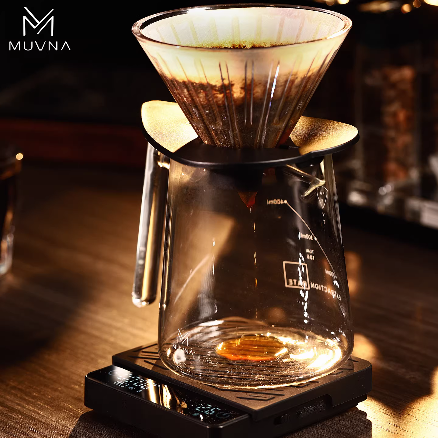 Cân điện tử mini MUVNA Zero-G, cân cà phê espresso, cân hạt cà phê, cân pha cà phê thủ công