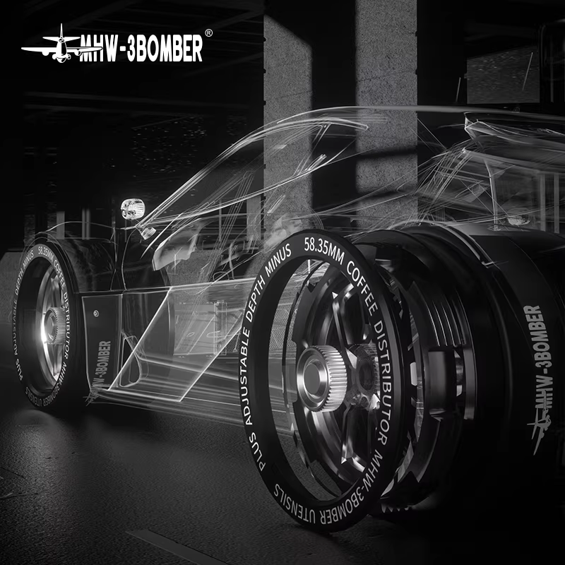 Dụng cụ phân phối cà phê có thể điều chỉnh vô cấp dòng Bomber Dụng cụ phân phối cà phê có tay cầm kiểu Ý Dụng cụ cân bằng bột 58mm đa năng